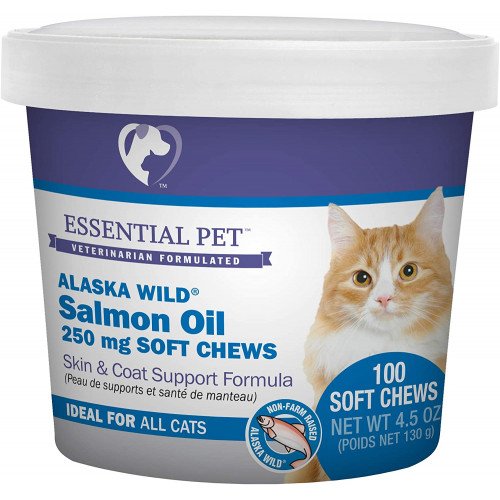 Cat Alaska Wild Salmon Oil 100 Soft Chews | Essential Pet