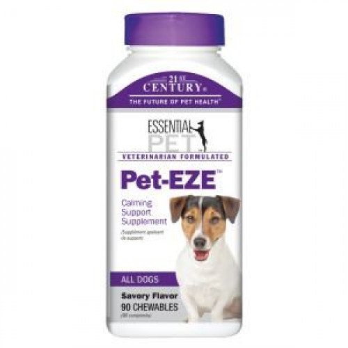 Pet-EZE Анти стрес 90 дъвчащи таблетки за кучета и котки на марката 21st Century Vitamins от вносител и дистрибутор.