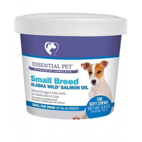 Small Breed Alaska Wild Salmon Oil 100 меки таблетки | Essential Pet на марката 21st Century Vitamins от вносител и дистрибутор.
