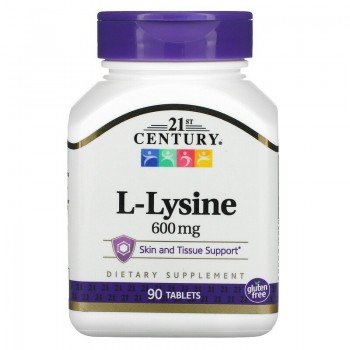 Лизин /L-Lysine / 600 мг 90 таблетки | 21st Century