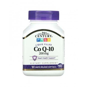 Liquid Filled CoQ-10 200 мг 90 гел-капсули | 21st Century