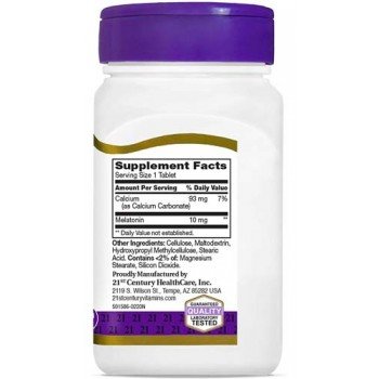 Prolonged Release Melatonin 10 mg 120 Tablets | 21st Century