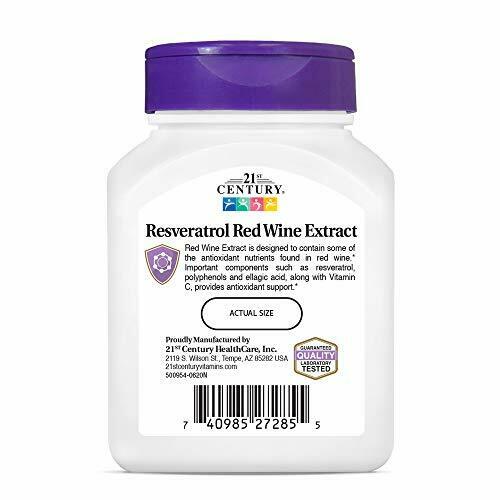 Resveratrol Red Wine Extract 90 капсули | 21st Century на марката 21st Century Vitamins от вносител и дистрибутор.
