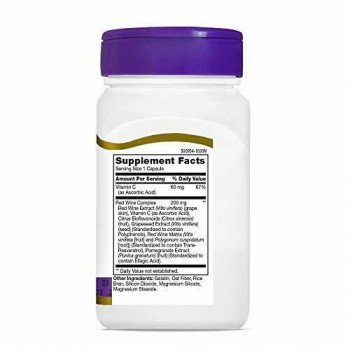 Resveratrol Red Wine Extract 90 капсули | 21st Century