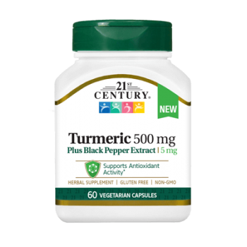 Turmeric Plus Black Pepper Extract 60 веге капсули | 21st Century