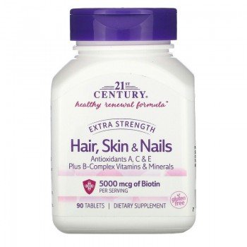 Hair, Skin & Nails Extra Strength 90 Tablets | 21st Century