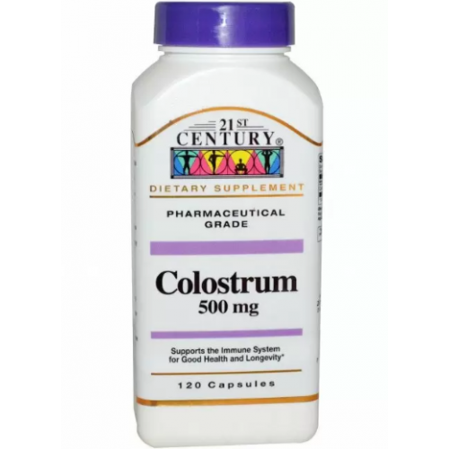 Коластра (Colostrum) 500 мг/120 капсули | 21st Century на марката 21st Century Vitamins от вносител и дистрибутор.
