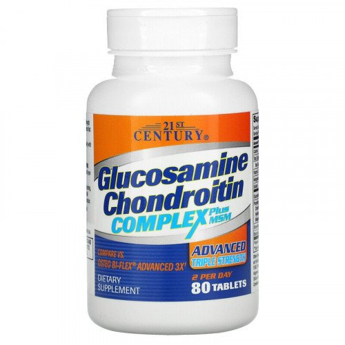 Глюкозамин Хондроитин Комплекс 80 таблетки | 21st Century на марката 21st Century Vitamins от вносител и дистрибутор.