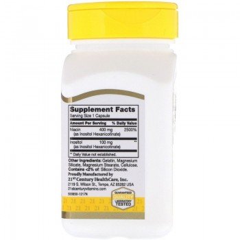 Niacin Inositol Hexanicotinate 500 мг 110 капсули | 21st Century