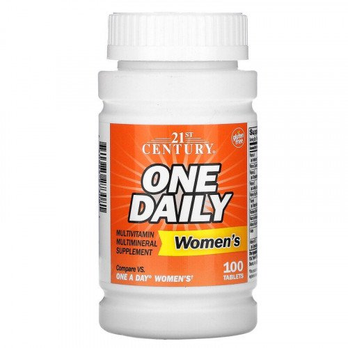 One Daily Мултивитамини и мултиминерали за жени 100 таблетки на марката 21st Century Vitamins от вносител и дистрибутор.