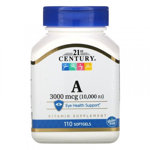 Витамин А 10000 IU 110 гел капсули | 21st Century на марката 21st Century Vitamins от вносител и дистрибутор.