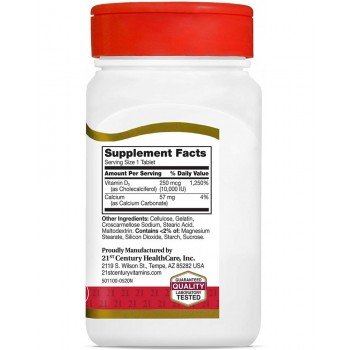 Vitamin D3 10 000 IU (250 мкг) 110 таблетки | 21st Century